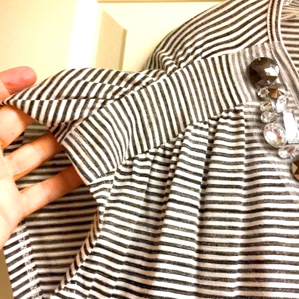 Striped Beaded Tunic Tee - Picture 2 of 6
